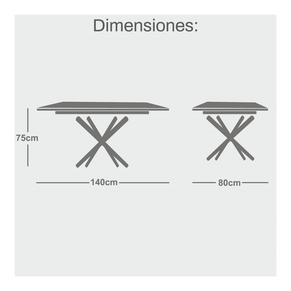 MESA COMEDOR 140X80 METAL