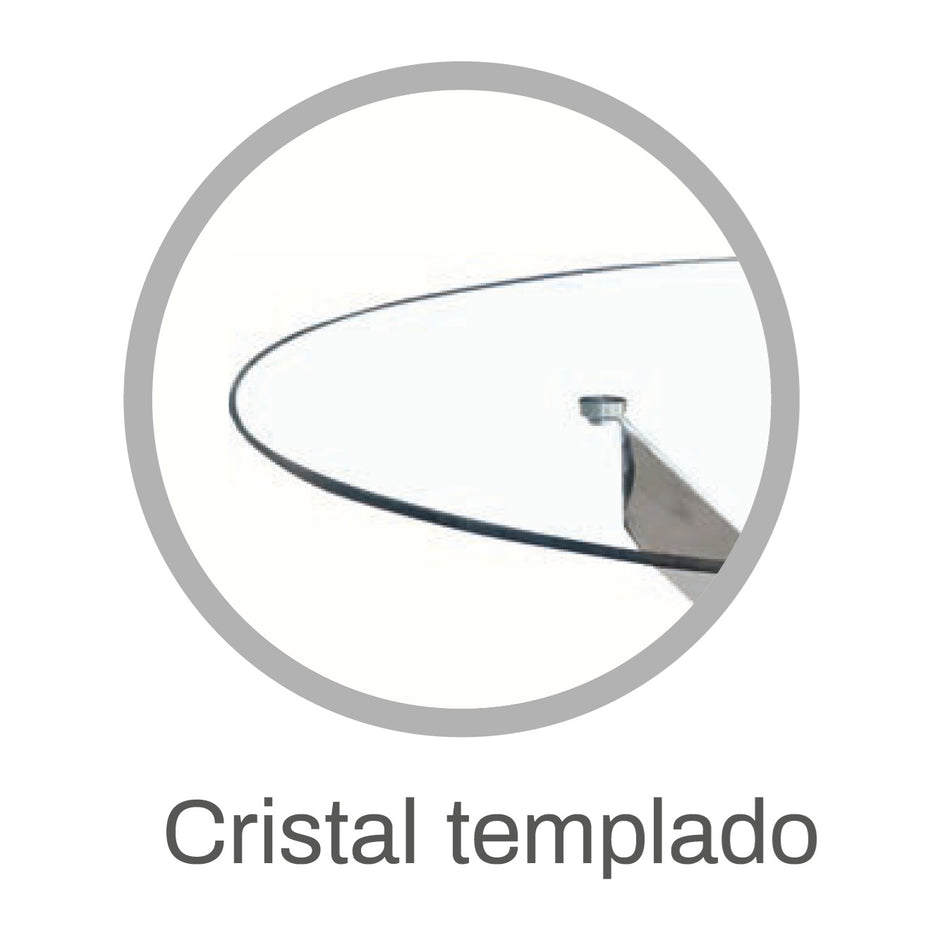 MESA REDONDA CRUZADA 110X100