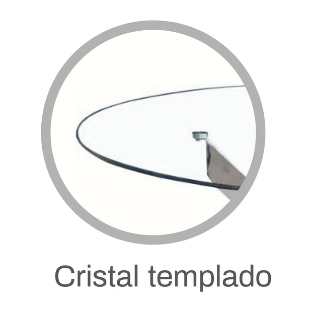 MESA REDONDA CRUZADA 110X100