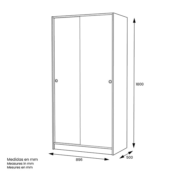 ARMARIO CORREDERA 180cm K-9457